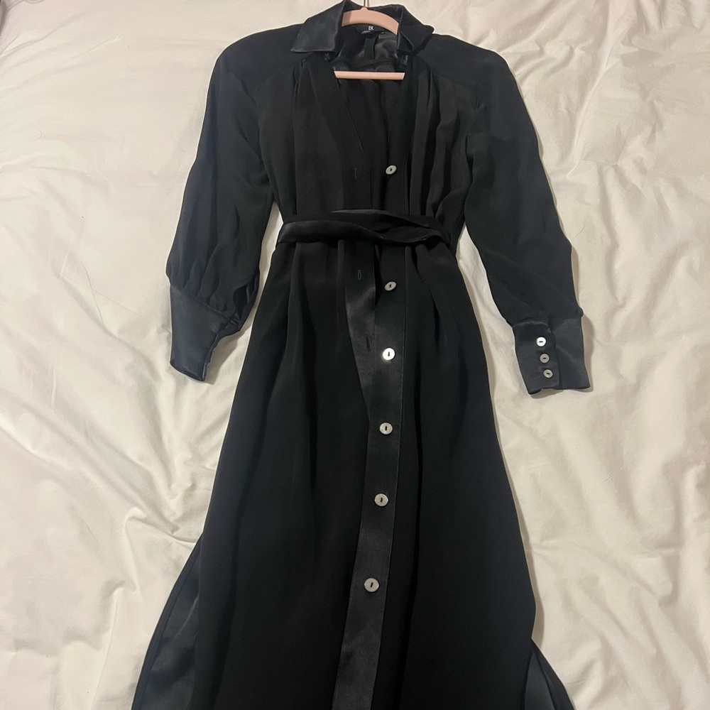Banana Republic Black Long Sleeve Dress